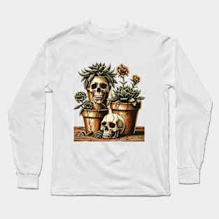 Skull - Plants Long Sleeve T-Shirt